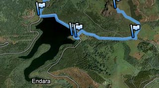 Trazado geogr&aacute;fico y ruta GPS en el mapa